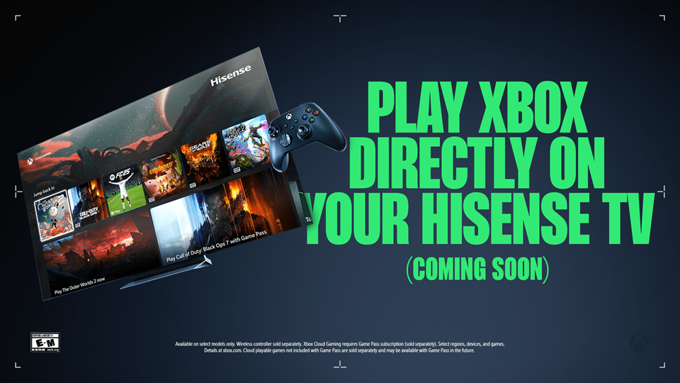 Xbox Cloud Streaming coming soon to select Hisense TVs